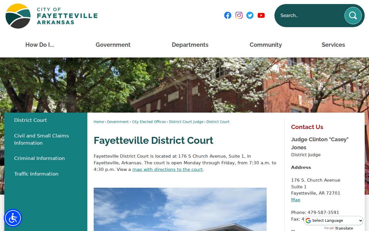 Fayetteville criminal records at District Court