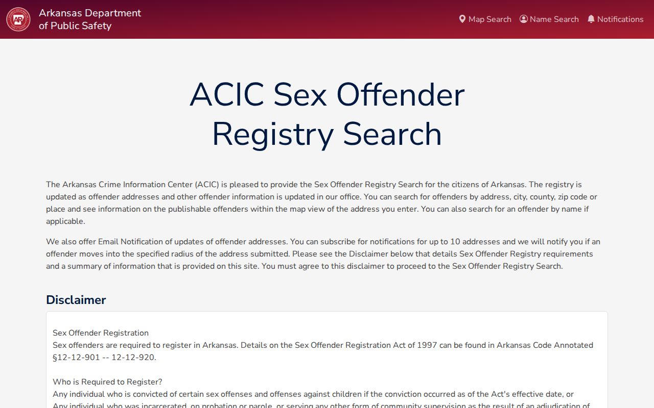 Washington County sex offender registry search map